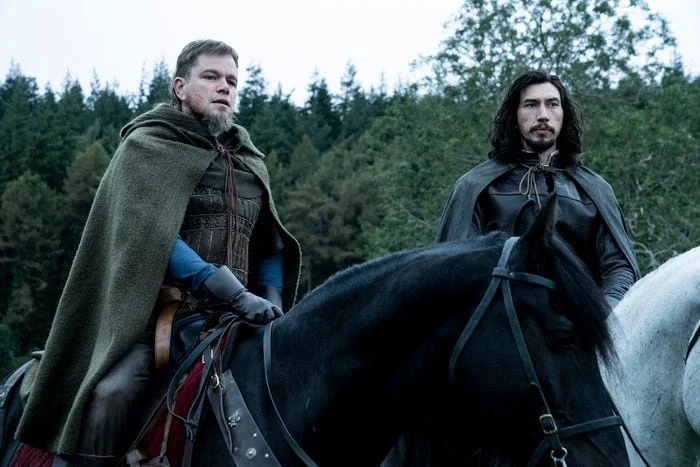 Matt Damon jako Jean de Carrouges i Adam Driver jako Jacques Le Gris.
