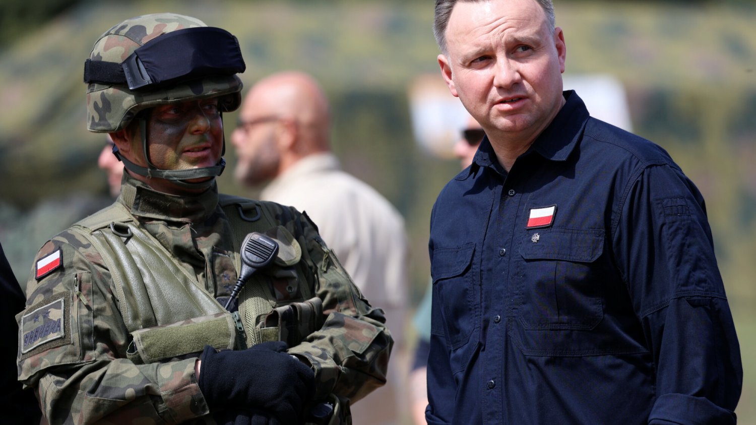 Prezydent Andrzej Duda i żołnierze