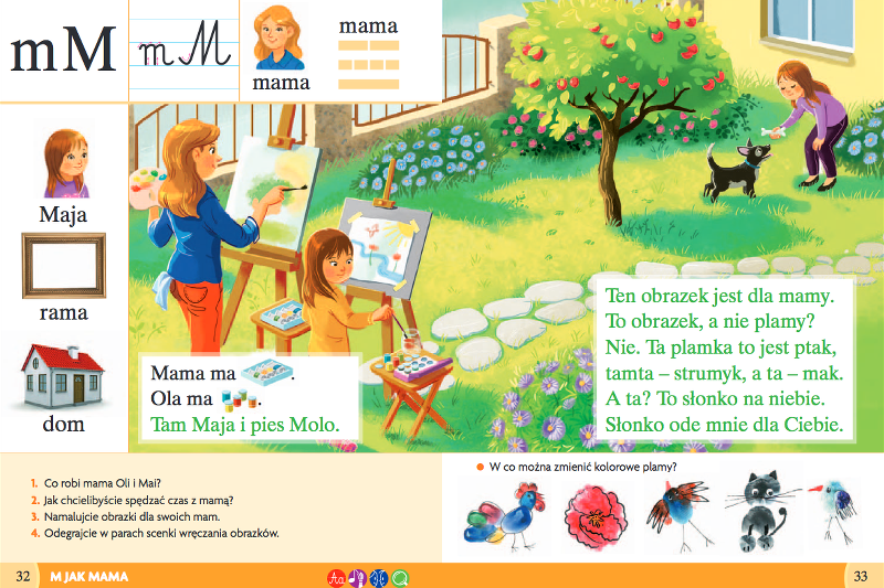 Jedna ze stron w zaprezentowanym elementarzu MEN.