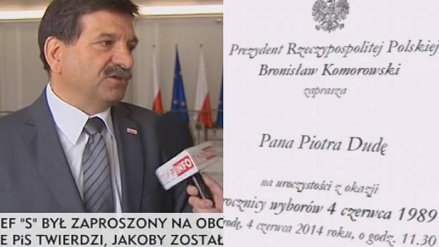Janusz Śniadek twierdził, że "Solidarność" nie została zaproszona na obchody z okazji 25 rocznicy wyborów czerwcowych