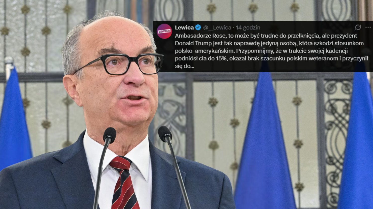 Tom Rose znów uderzył w Czarzastego. Oświadczenie Nowej Lewicy pogrąża ambasadora USA. Czarzasty, oświadczenie Lewicy
