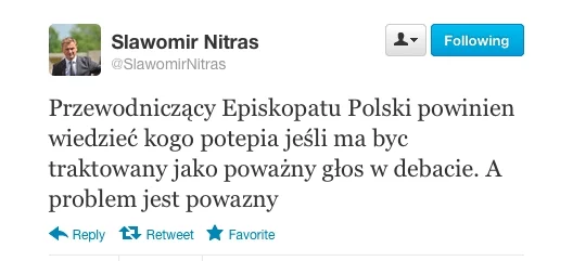 Sławomir Nitras o wypowiedzi arcybiskupa Józefa Michalika