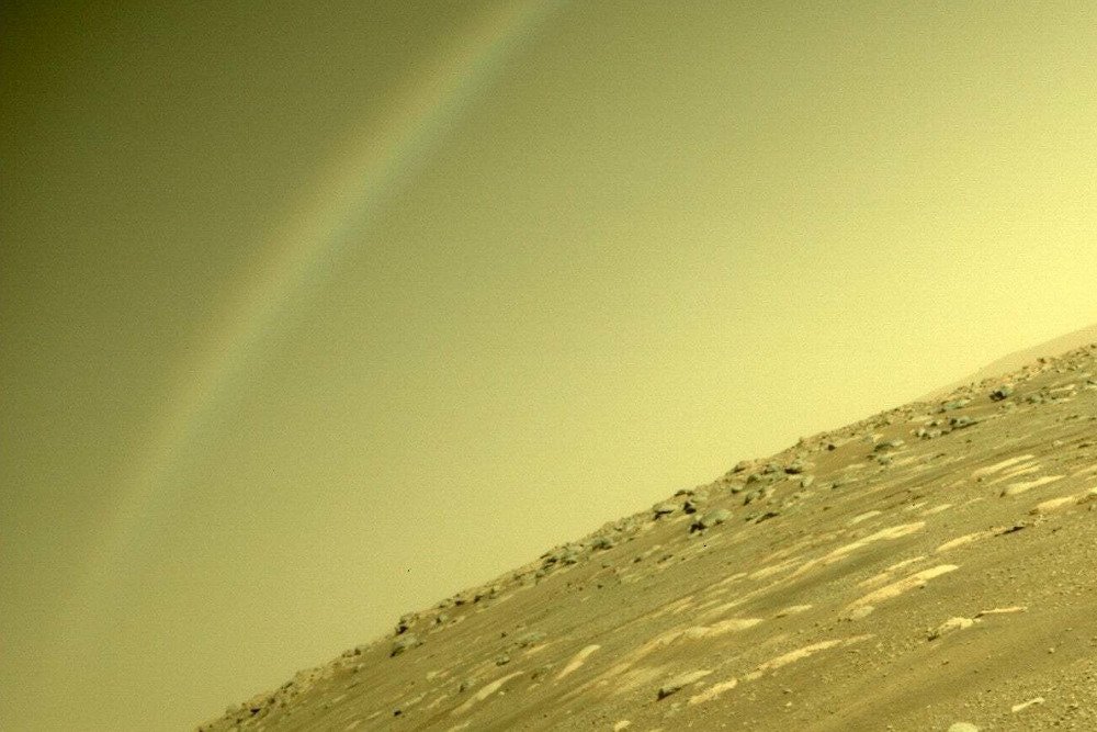 Łazik sfotografował tęczę na Marsie?