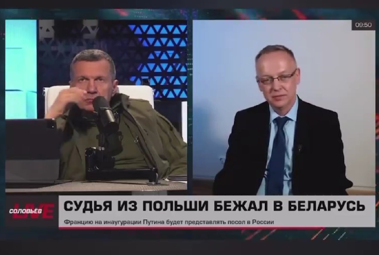 Szmydt już wchodził na antenę "marionetki Putina". Nagle przerwano wywiad.