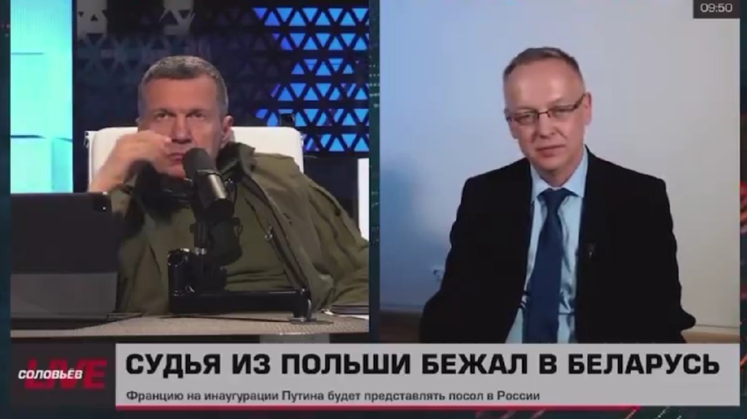 Szmydt już wchodził na antenę "marionetki Putina". Nagle przerwano wywiad.