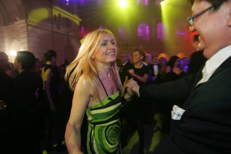 Monika Olejnik i Andrzej Urbański podczas Balu Dziennikarzy