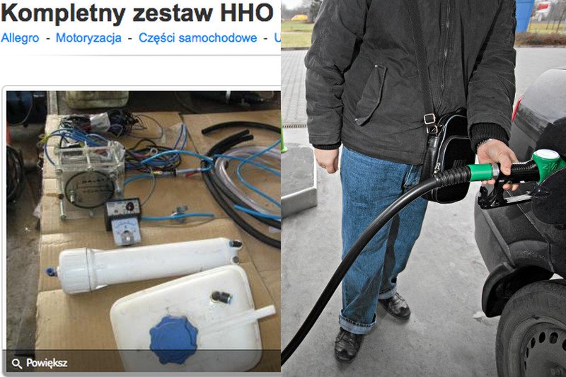 Desperacja spowodowana wysokimi cenami paliw skłania kierowców do testowania niebezpiecznych wynalazków.