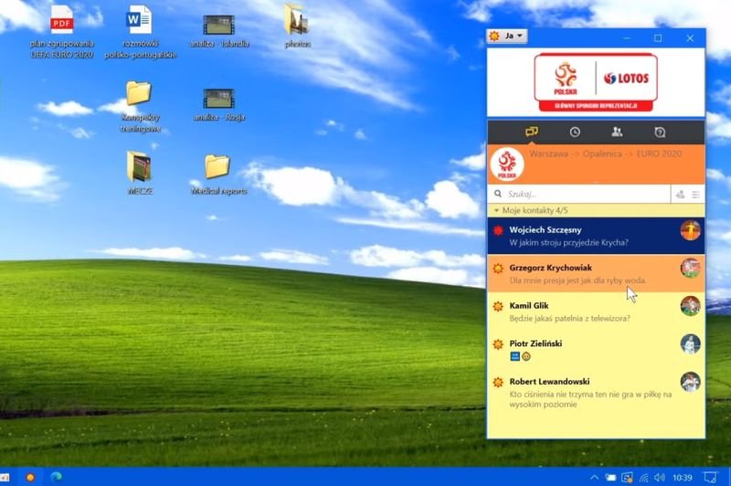 Tak wyglądał domniemany "wyciek" z komputera Paulo Sousy i powołania przez Gadu-Gadu
