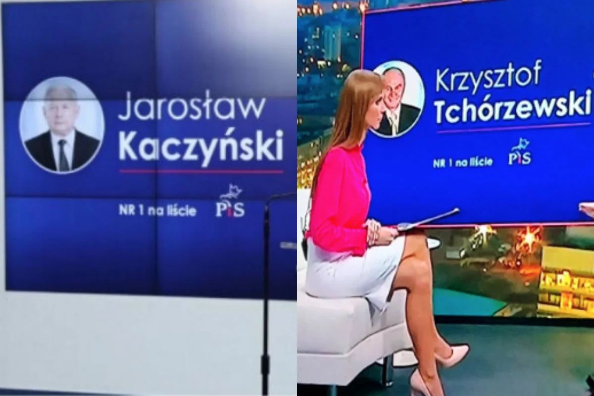 Internauci drwią z grafik przedstawiających jedynki PiS. Jedna pochodzi z TVP Info, druga z konferencji prasowej PiS.