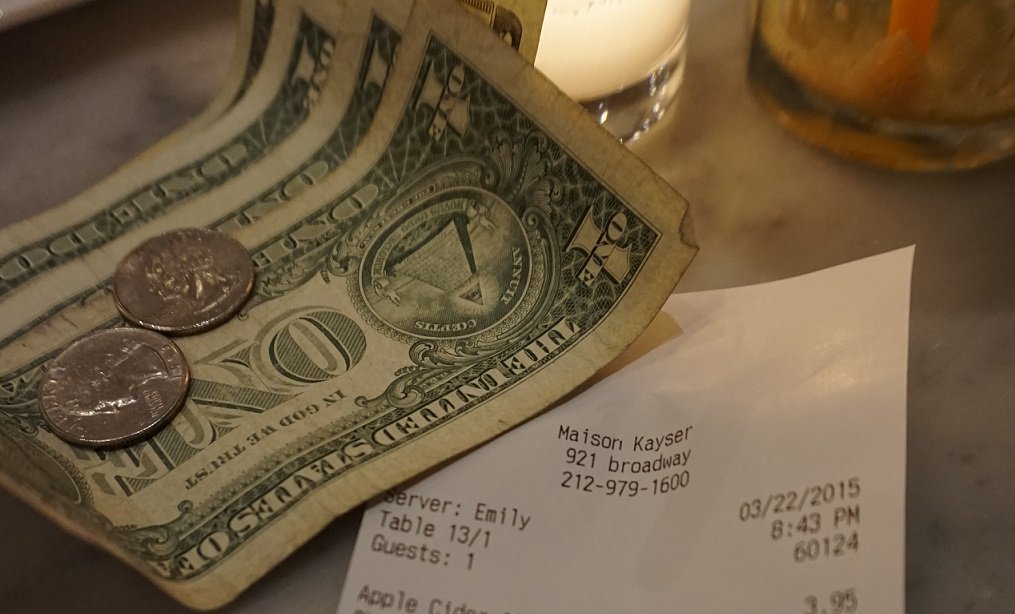 W Nowym Jorku dawanie napiwków to standard.