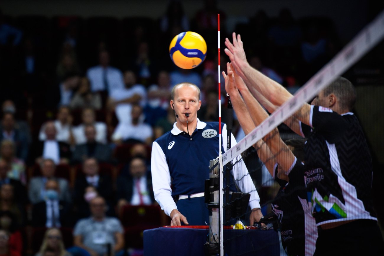 Wojciech Maroszek był sędzią finałowego meczu ME 2021 siatkarzy, w którym Włosi ograli Słoweńców w Spodku.