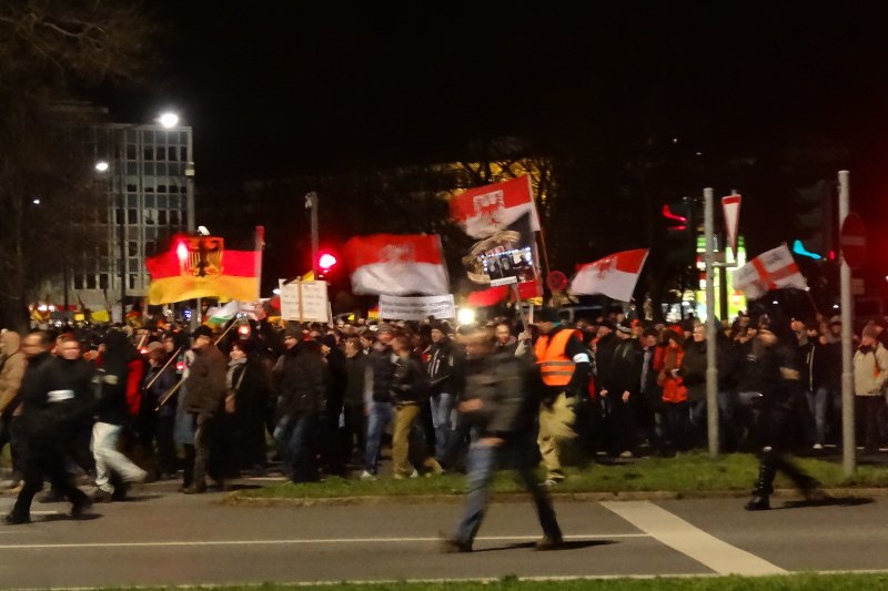 Demonstracje Pegidy odbywają się w Dreźnie od 2014 roku.