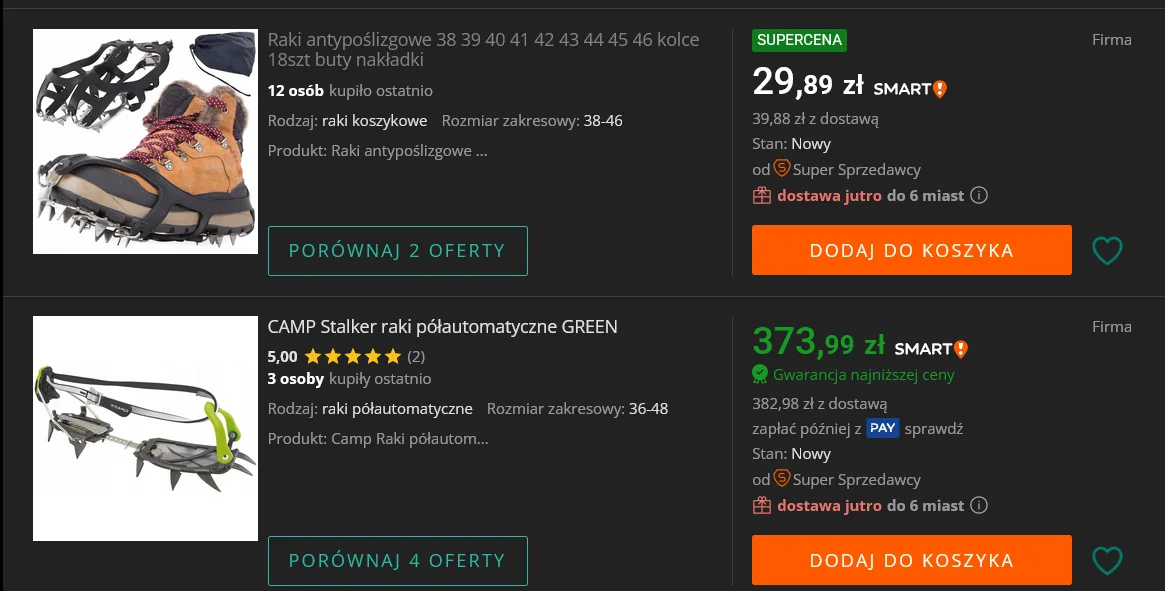 Raczki to nie raki, ale sprzedawcy na Allegro tego nie wiedzą Raczki podpisane jako raki