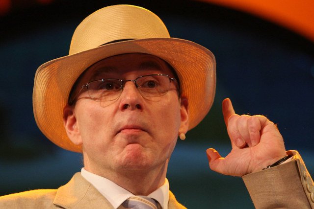 Jan Maria Rokita podczas "Reality szopka show" w Krakowie