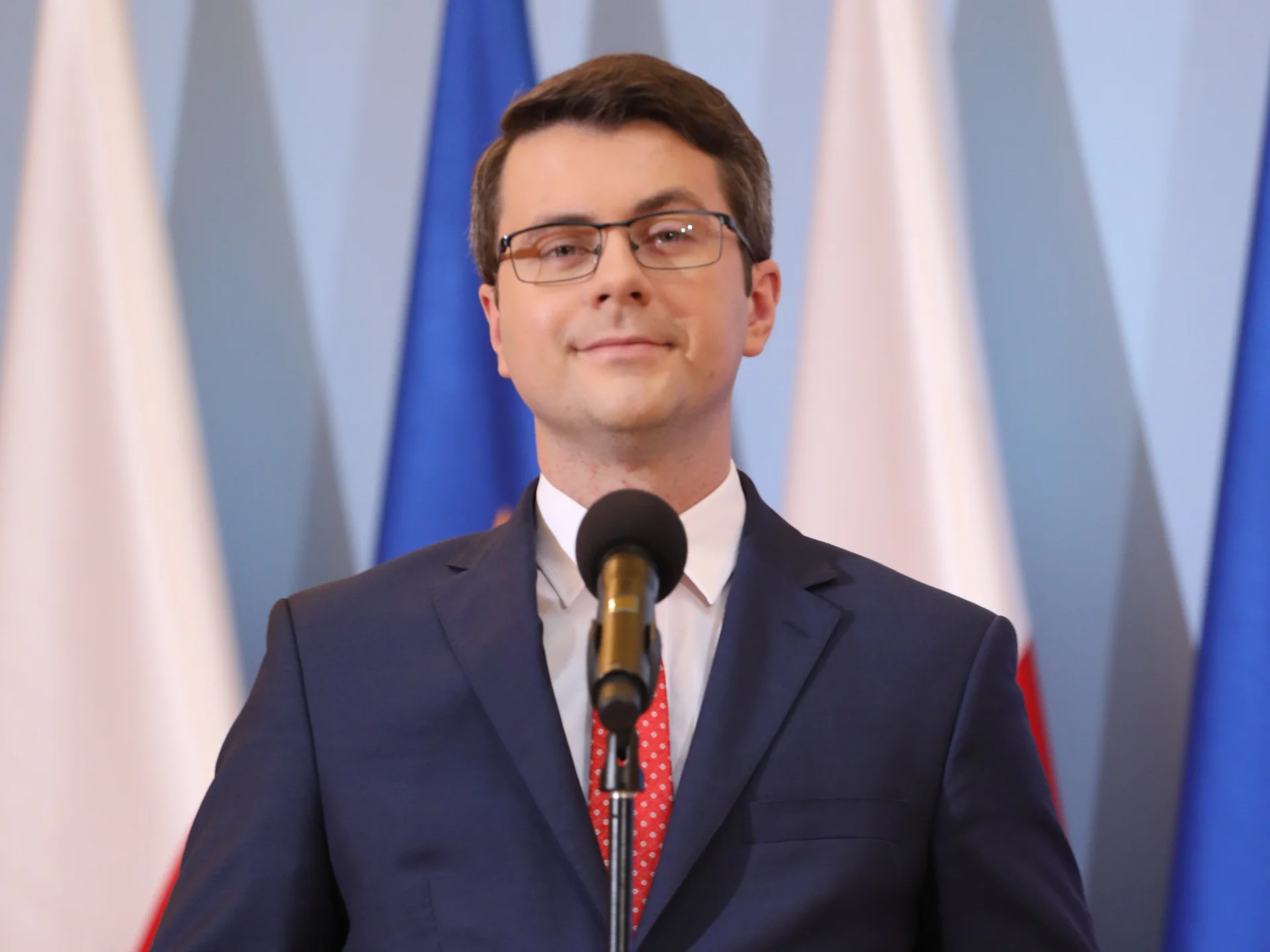 Rzecznik rządu Piotr Müller.