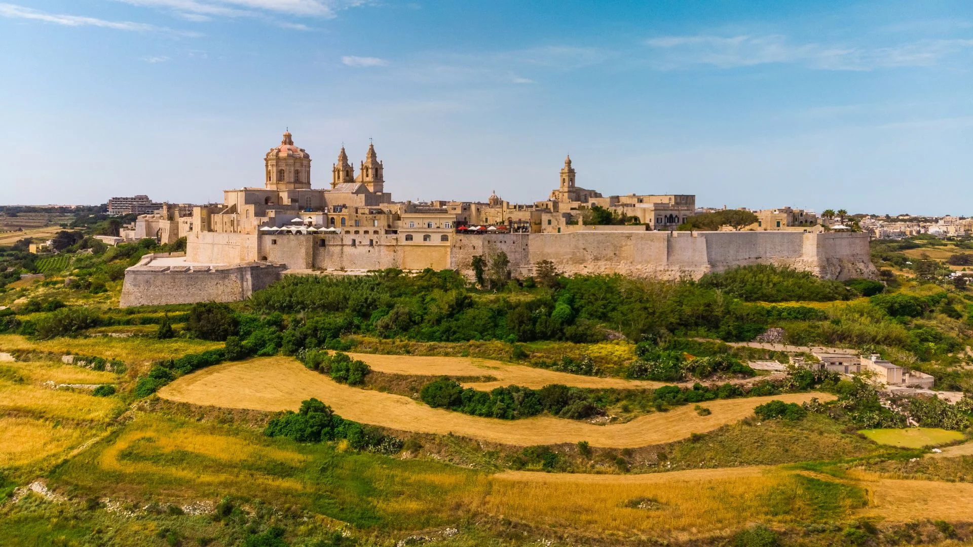 Widok na Cytadelę na Gozo Cytadela na Gozo