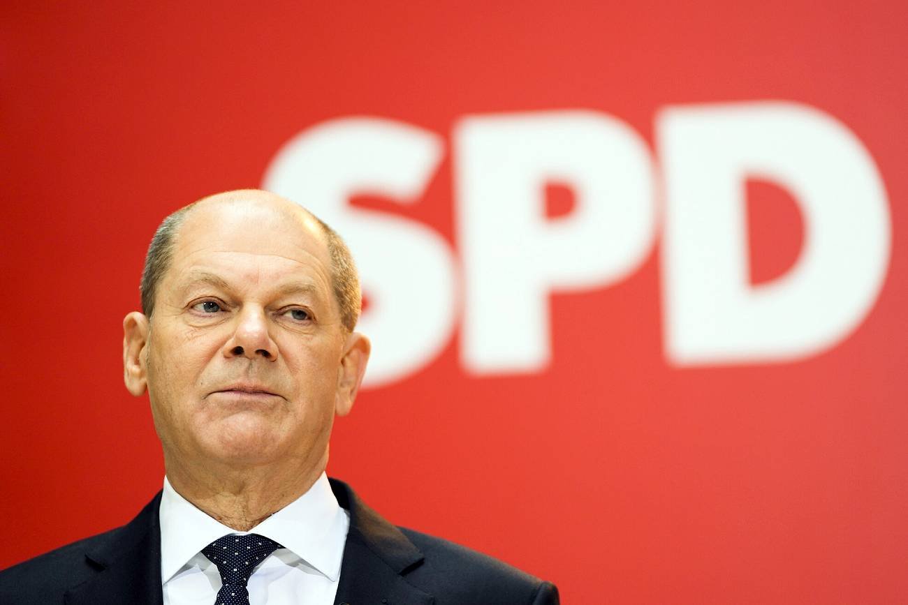 Kanclerz Niemiec Olaf Scholz z partii SPD.