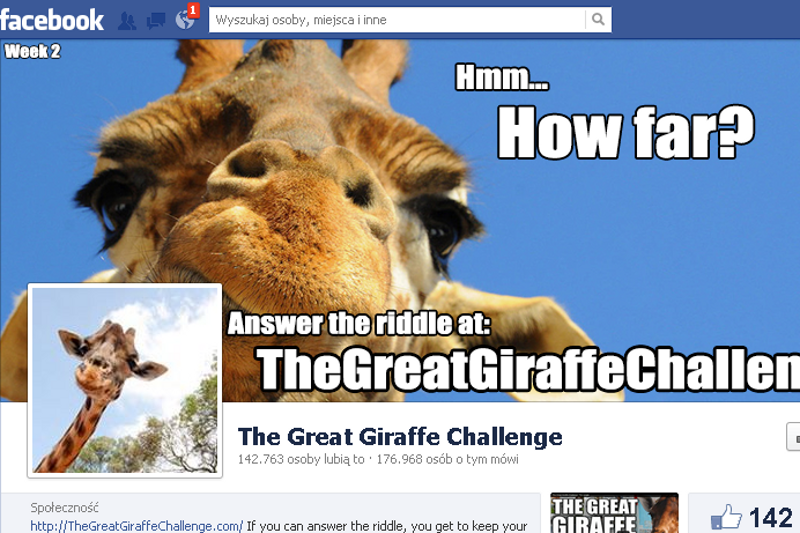 O co chodzi z żyrafami na Facebooku?