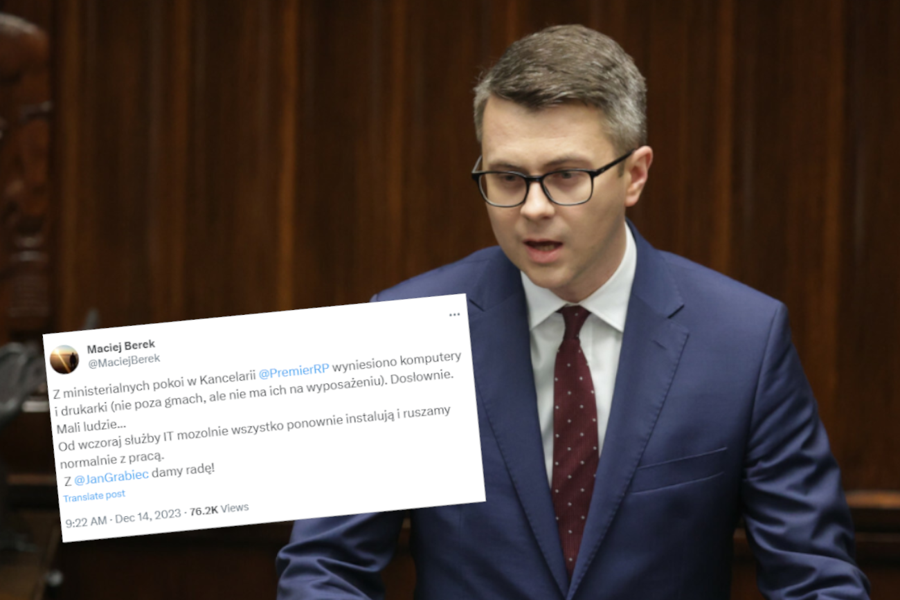 Z biur Kancelarii Premiera zniknęły komputery i drukarki. Jest reakcja Müllera