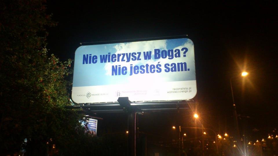 Jeden z billboardów na ulicach Lublina