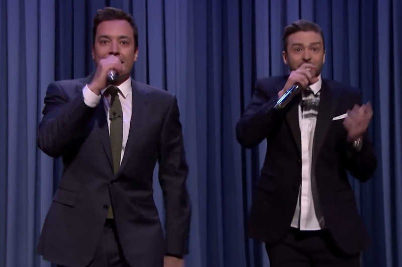 Justin Timberlake i Jimmy Fallon pokazują "Historię rapu".
