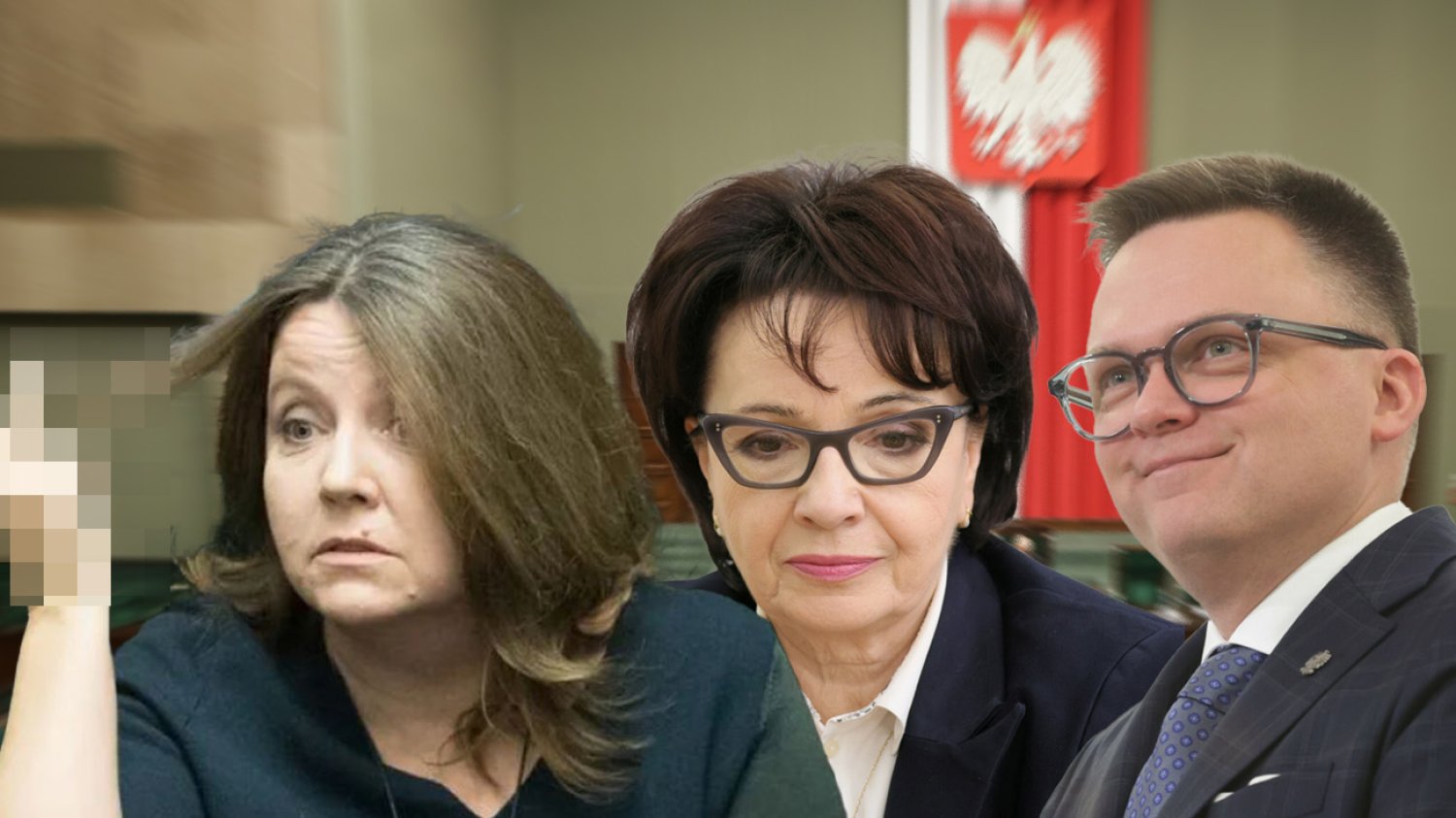 Joanna Lichocka, Elżbieta Witek i Szymon Hołownia. Joanna Lichocka, Elżbieta Witek i Szymon Hołownia.