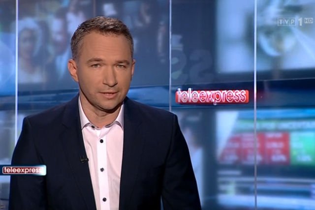 Rafał Patyra zastąpił dziś Macieja Orłosia w roli prowadzącego "Teleexpress"
