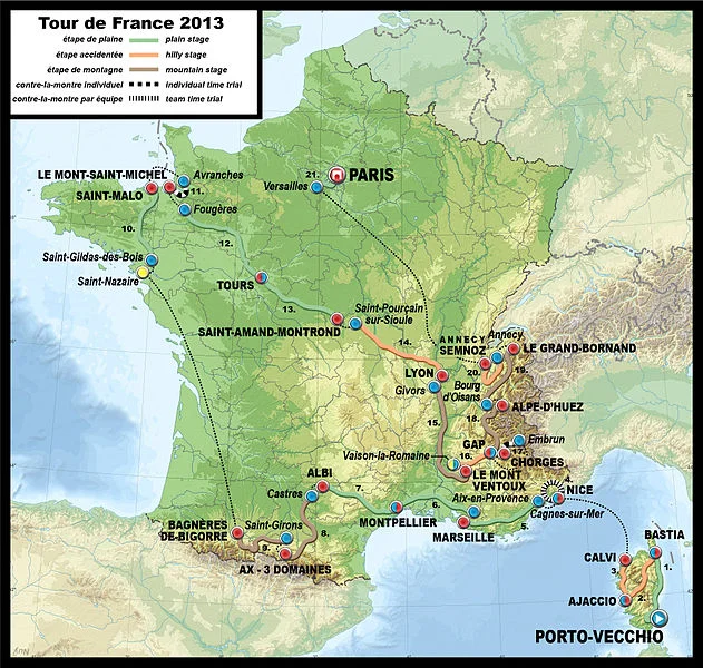 Trasa Tour de France 2013