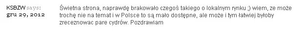 Jeden z komentarzy na dotrzechdych.pl