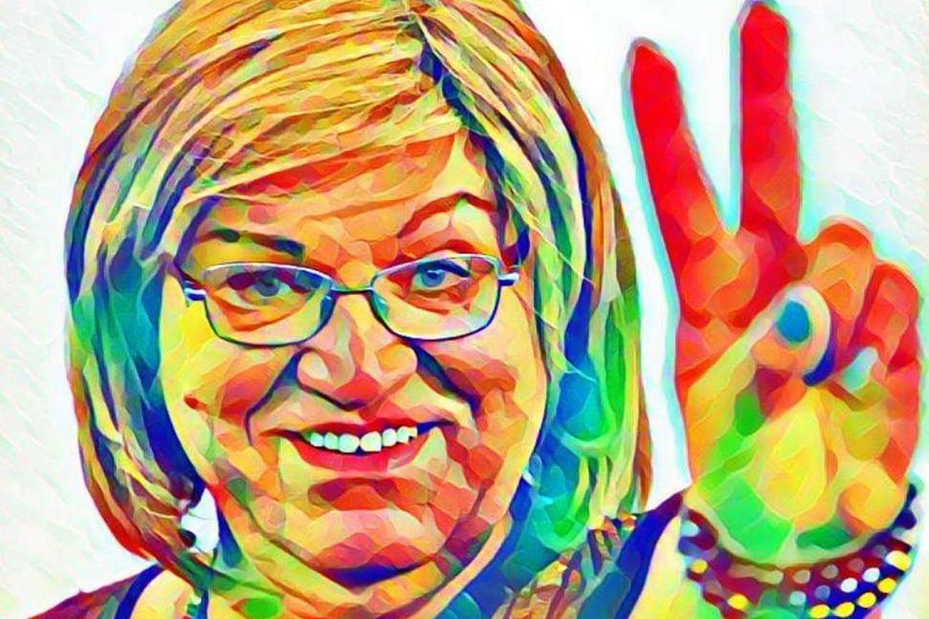 Anna Grodzka na plakacie wyborczym.