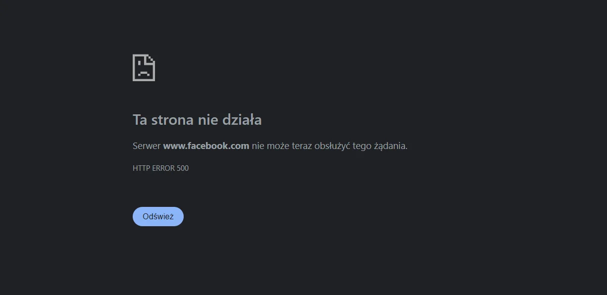 Facebook nie działa dla tysięcy Polaków. Meta milczy, a Downdetector szaleje