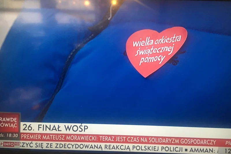 Informacja o WOŚP pojawiła się w serwisach TVP Info.