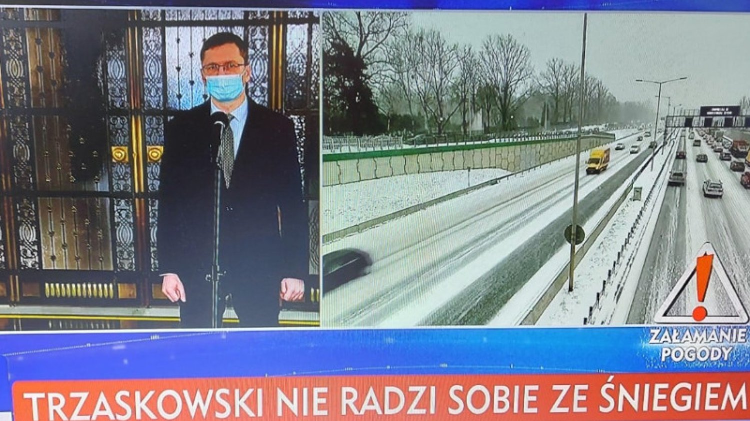 W Polsce od rana śnieżyce. A TVP Info grzmi: "Trzaskowski nie razi sobie ze śniegiem".