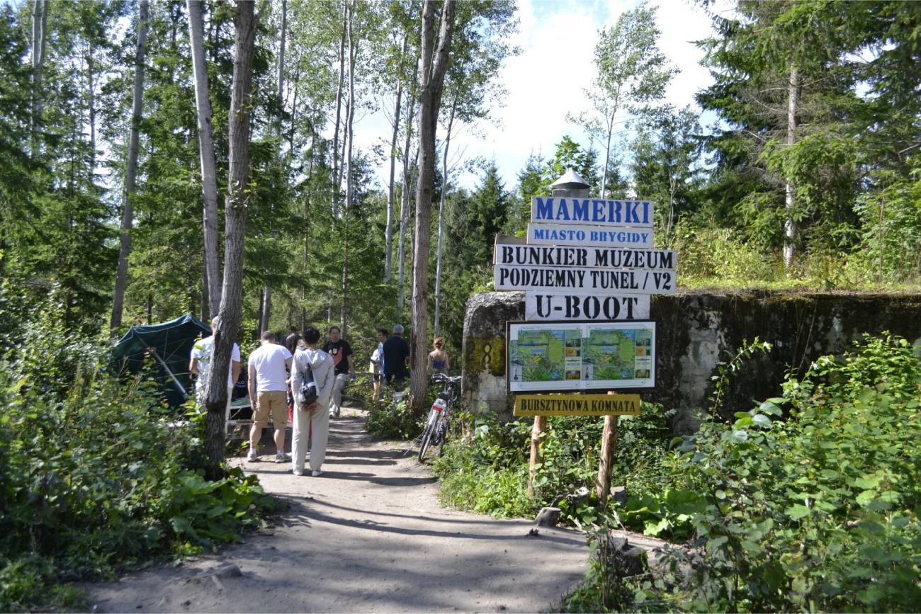 Wejście do bunkrów w Mamerkach