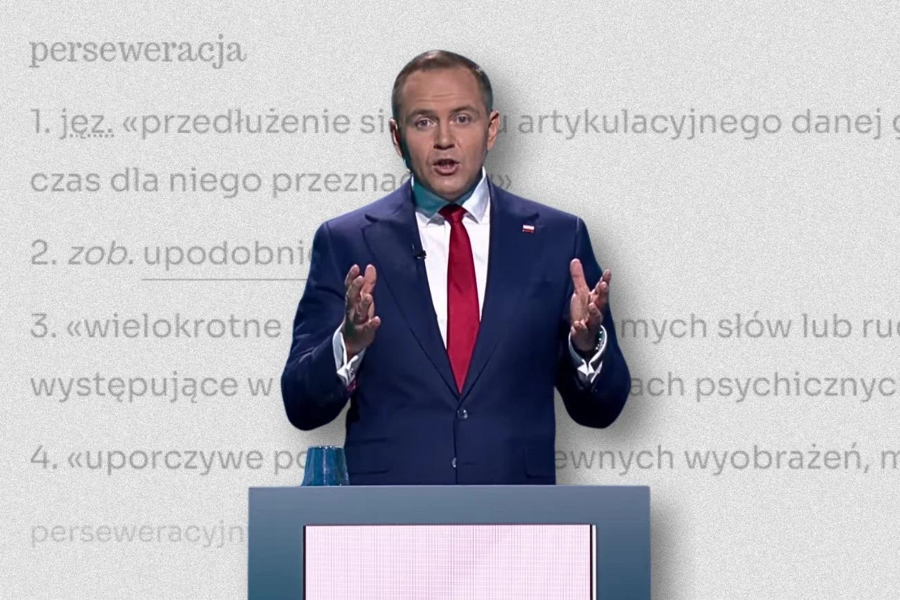 Co to perseweracja? Nawrocki rzucił do Trzaskowskiego tym słowem na debacie