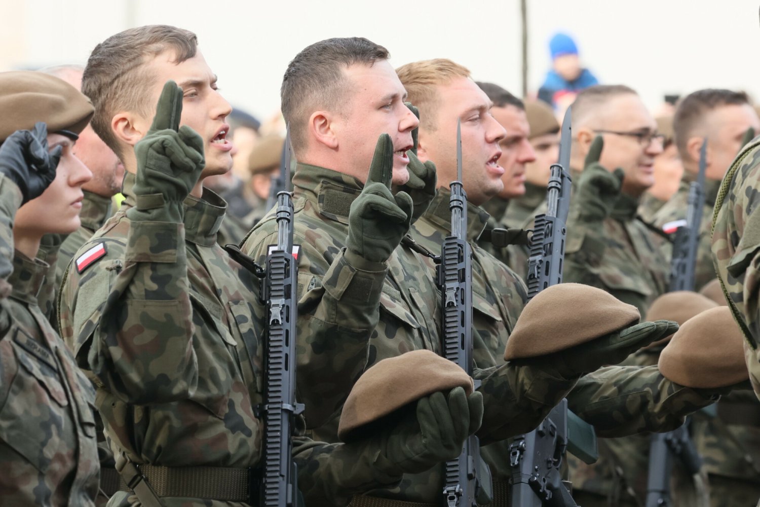 Żołnierze WOT w Warszawie