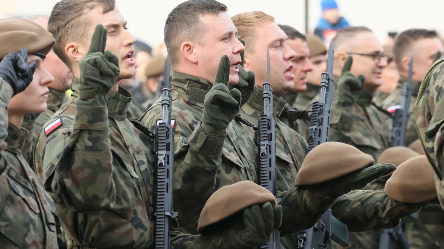 Żołnierze WOT w Warszawie