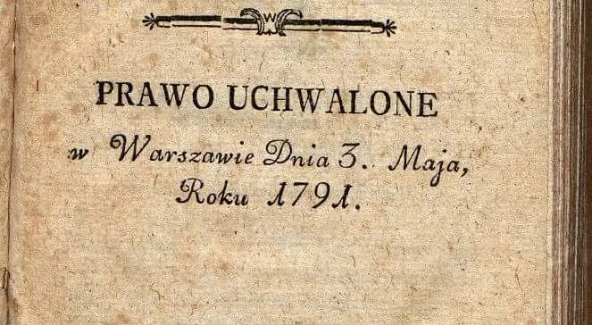 Strona tytułowa Konstytucji 3 maja.