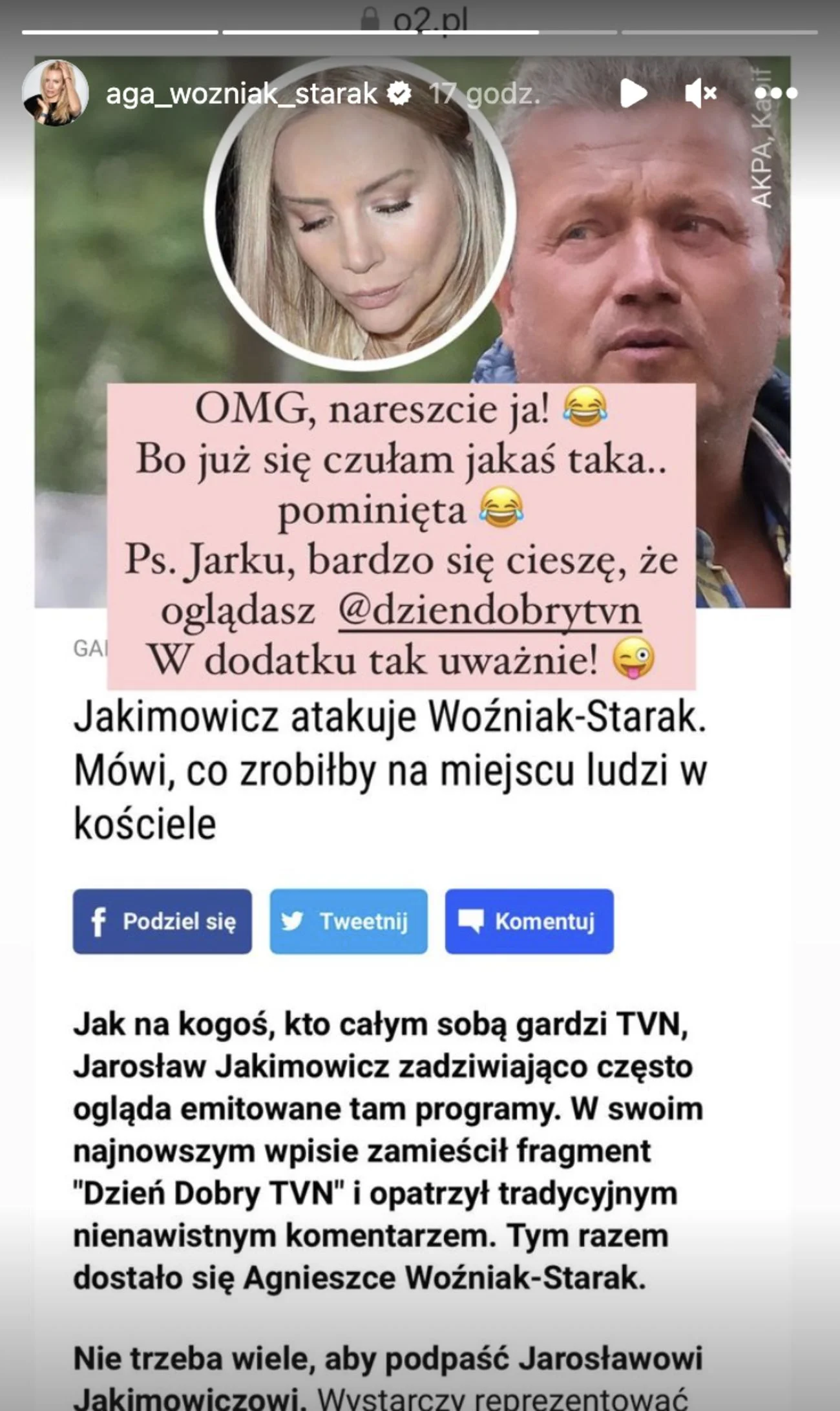 Jarosław Jakimowicz uderzył w Woźniak-Starak. Dziennikarka skomentowała