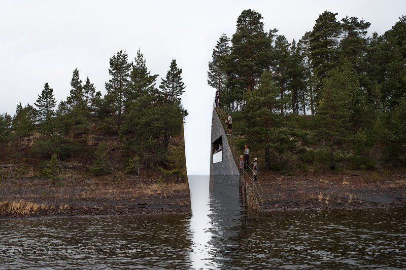 "Rana pamięci" na wyspie Utoya.