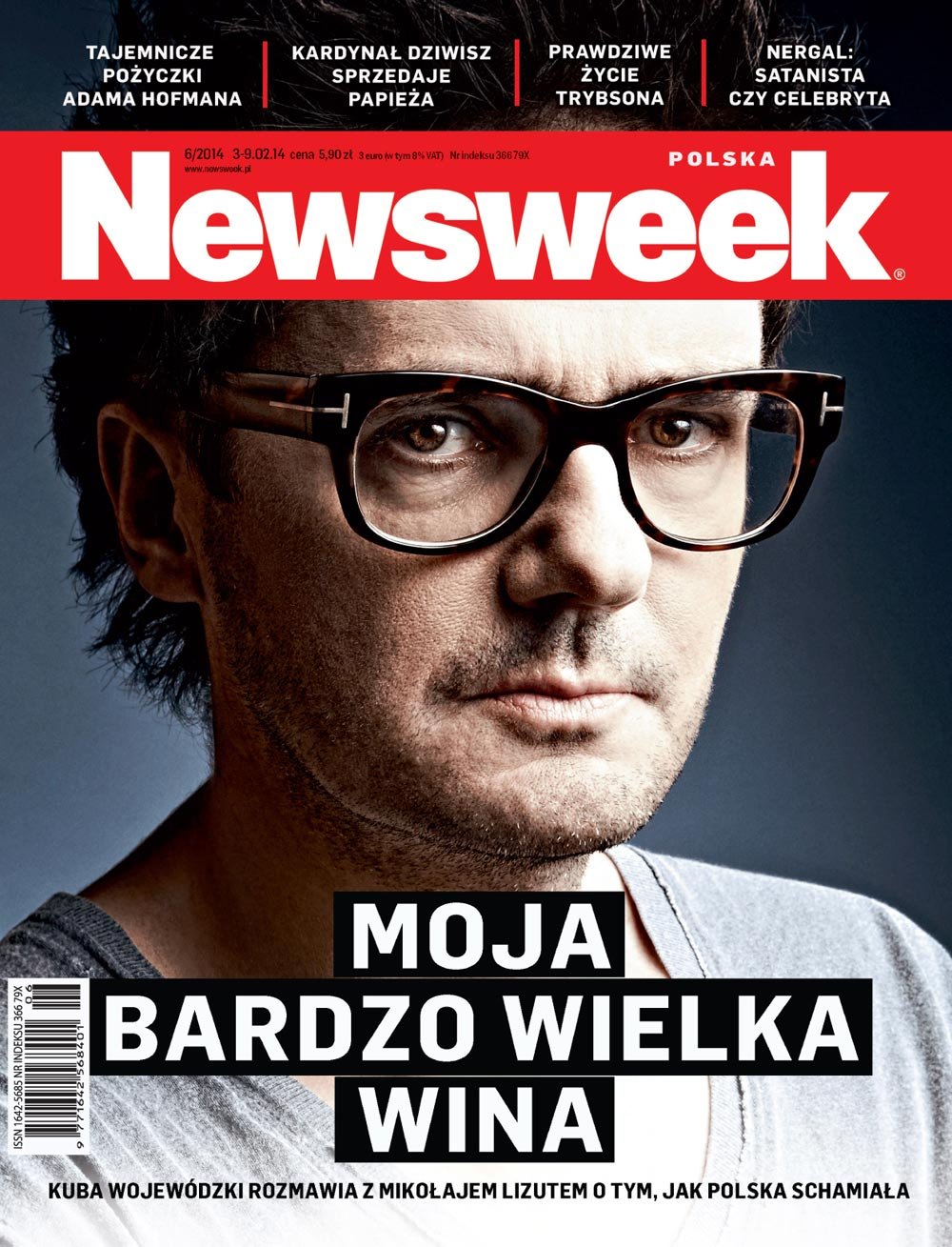 Okładka Newsweeka z Kubą Wojewódzkim