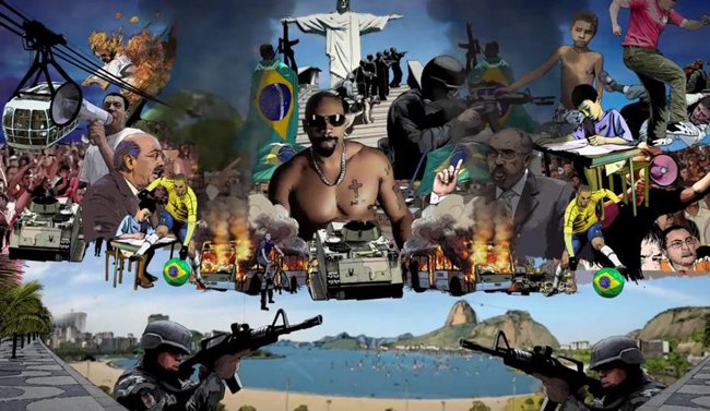 Slajd z teledysku do utworu MV Bill - "Causa e Efeito"