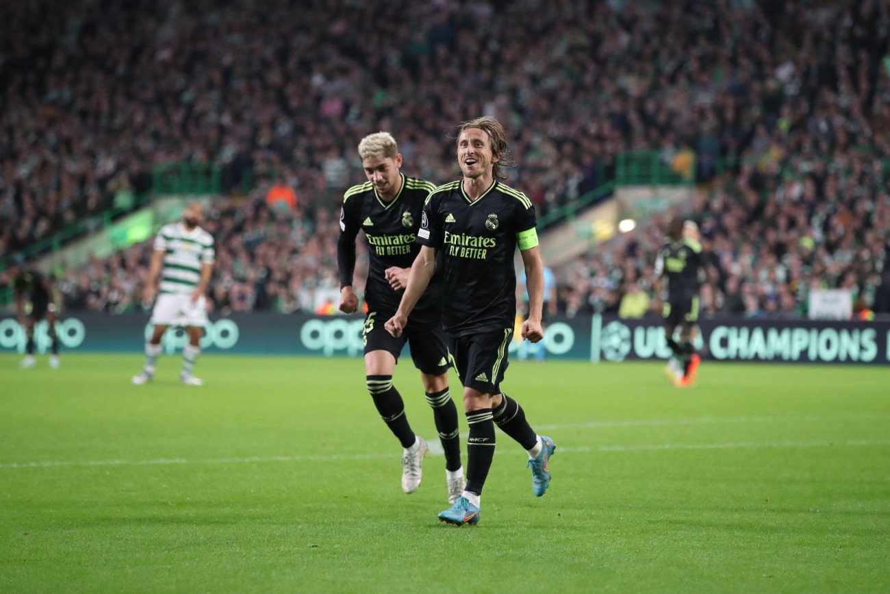 Luka Modrić zdobył gola dla Realu Madryt w bardzo pewnie wygranym spotkaniu wyjazdowym z Celtikiem Glasgow.