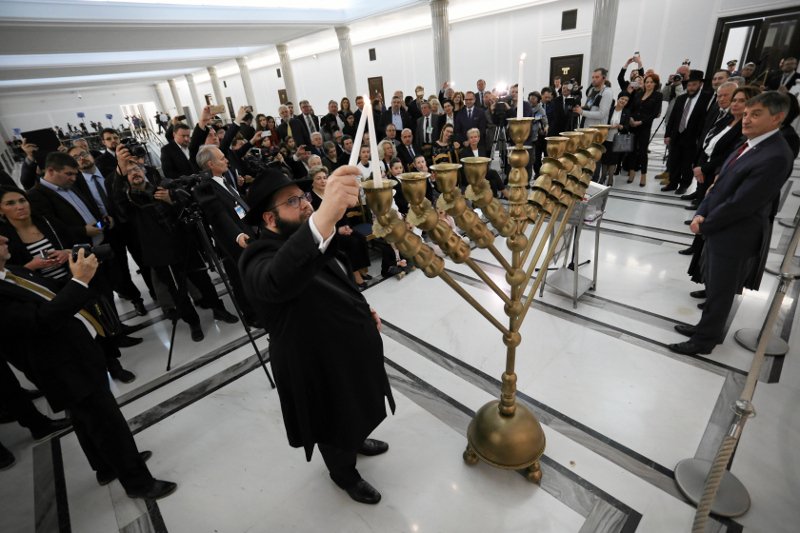 Chanukę uczczono w Sejmie także przed rokiem.