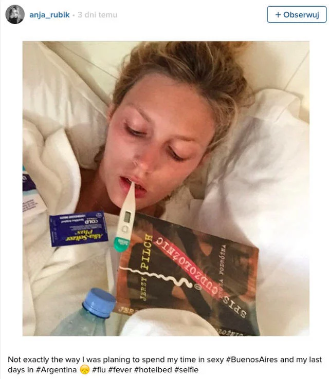 Anja Rubik i jej lektura.