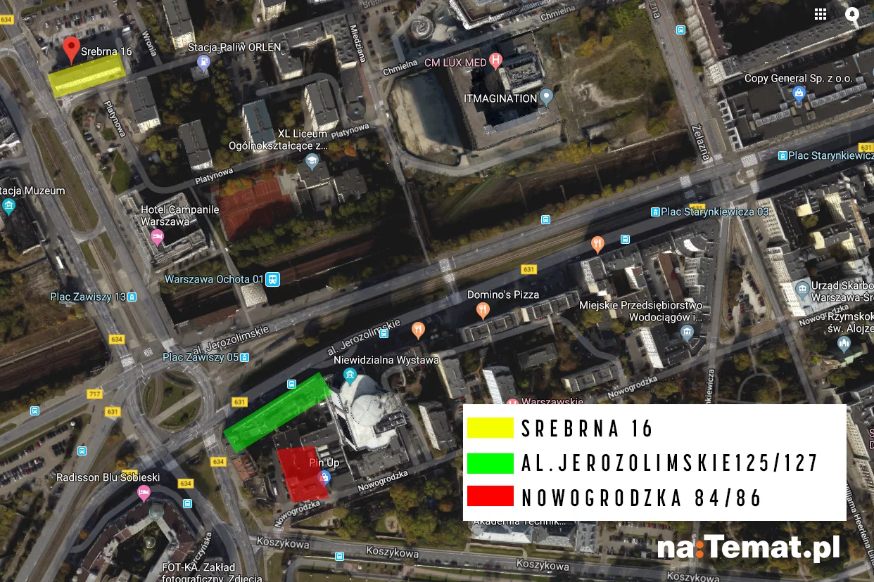 Na mapce czerwonym kolorem zaznaczono miejsce planowanej inwestycji.