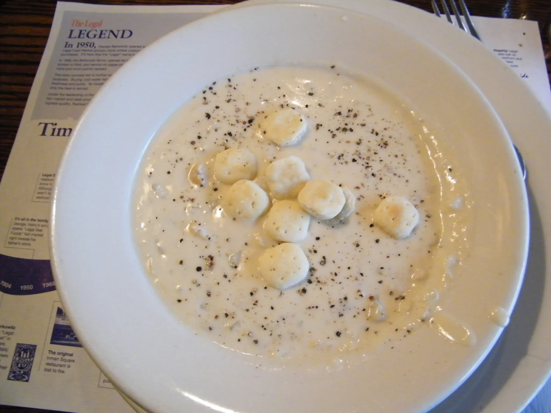 Clam chowder- zupa małżowa.