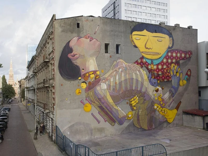 Os Gemeos (Brazylia) / Aryz (Hiszpania)