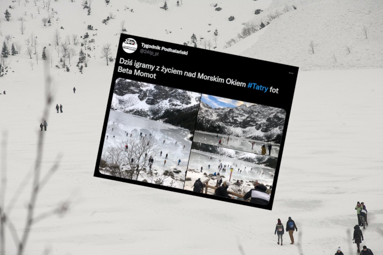 Turyści wchodzą na zamarznięte jeziora, nie bacząc na ostrzeżenia.