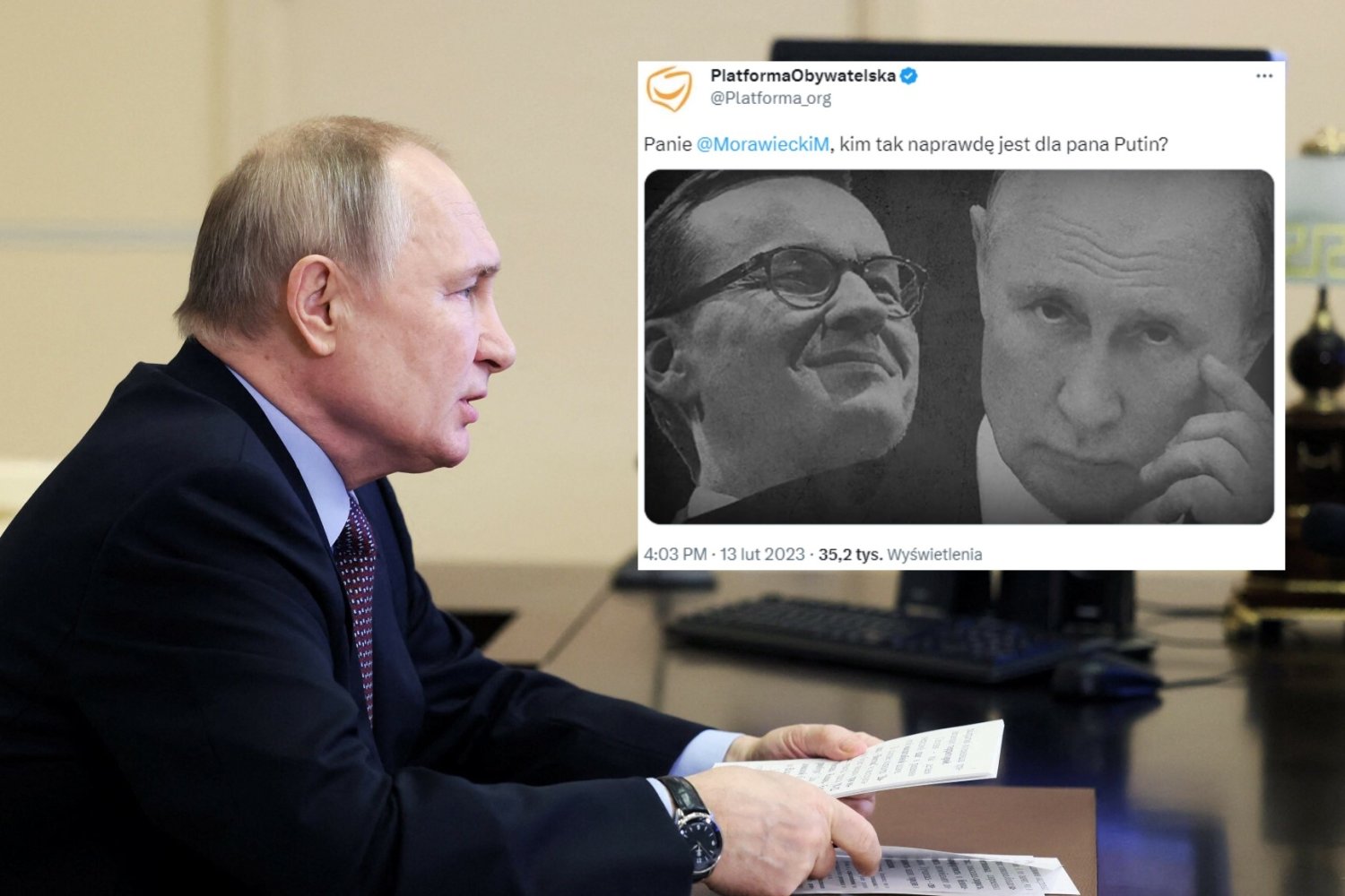 PO opublikowało nowy klip. Pyta o związki Mateusz Morawieckiego z prezydentem Rosji.